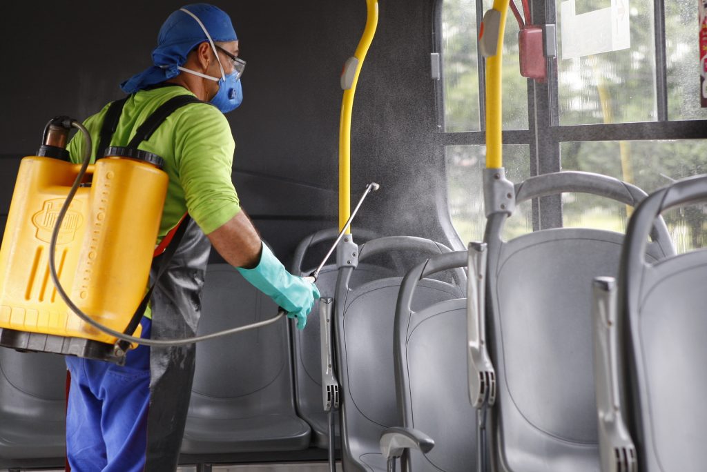 Veículos utilizados no transporte público são higienizados diariamente 1