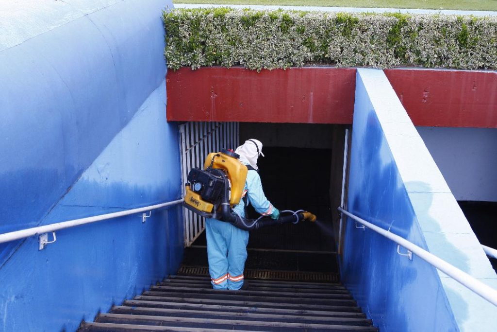 Estádio Parque do Sabiá é sanitizado para retorno do Campeonato Mineiro 1