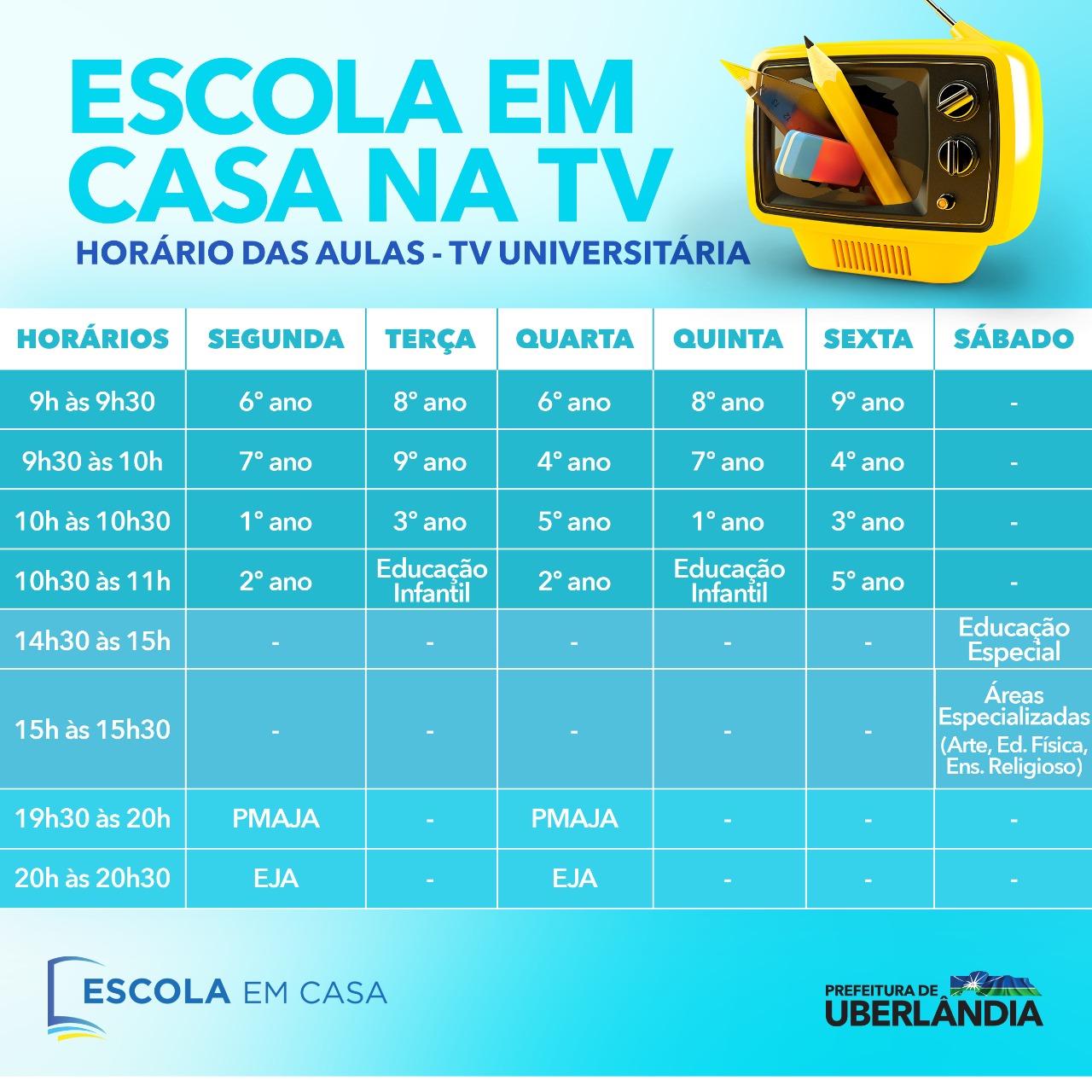 Escola em casa - Portal da Prefeitura de Uberlândia