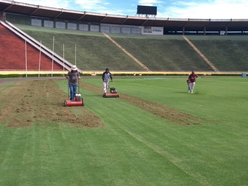 Prefeitura inicia reforma do gramado do Estádio Parque do Sabiá 1