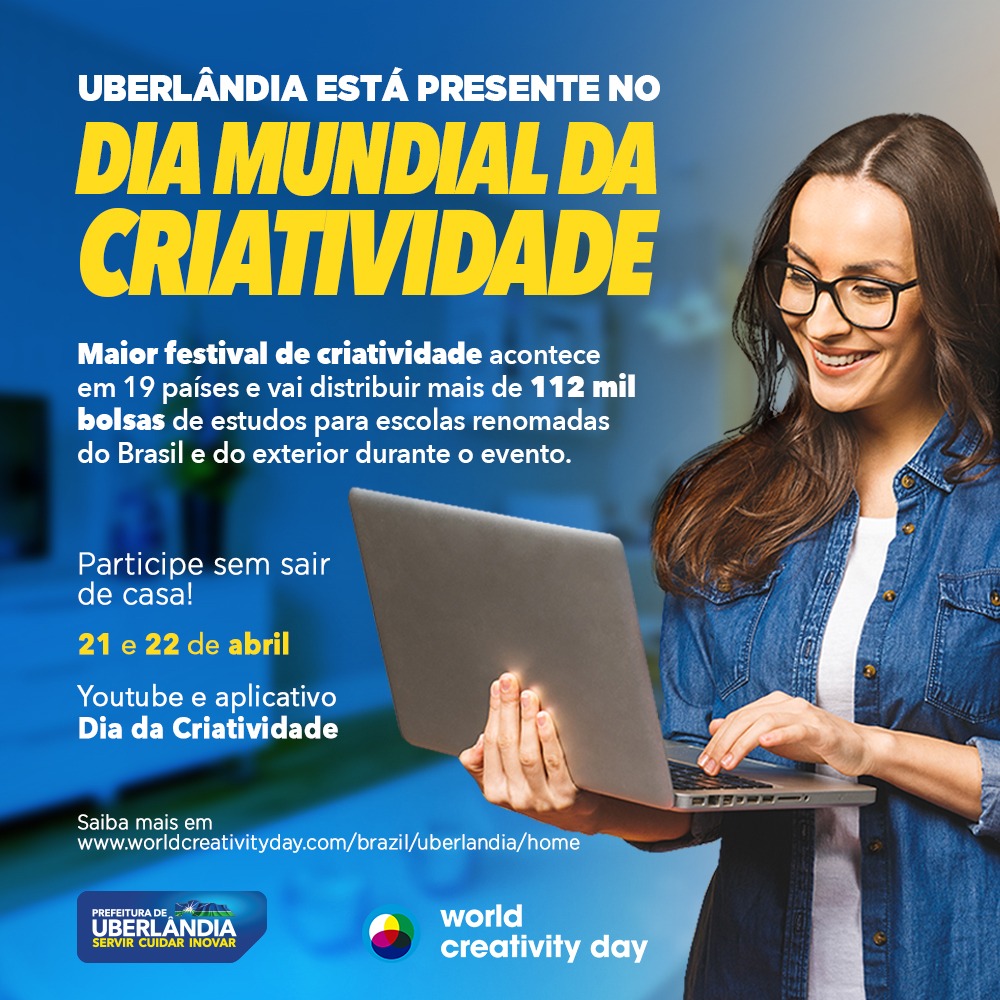 Evento sobre o Dia Mundial da Criatividade abre inscrições para atividades  gratuitas em Aparecida de Goiânia