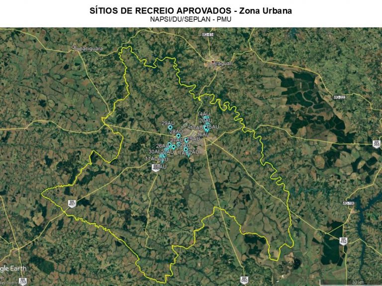 Sítios de Recreio aprovados - Zona Urbana