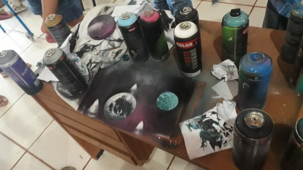 Exportando Ideias leva oficina de graffiti até Campina Verde 1