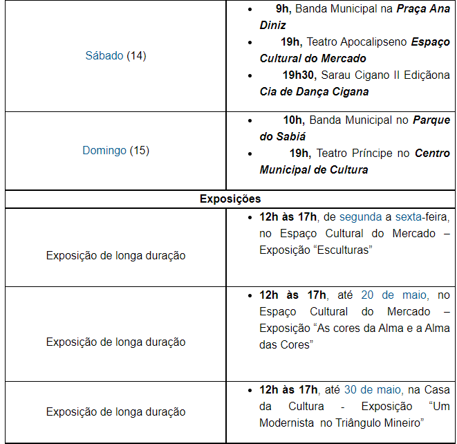 Agenda Cultural desta semana oferece programação variada 2