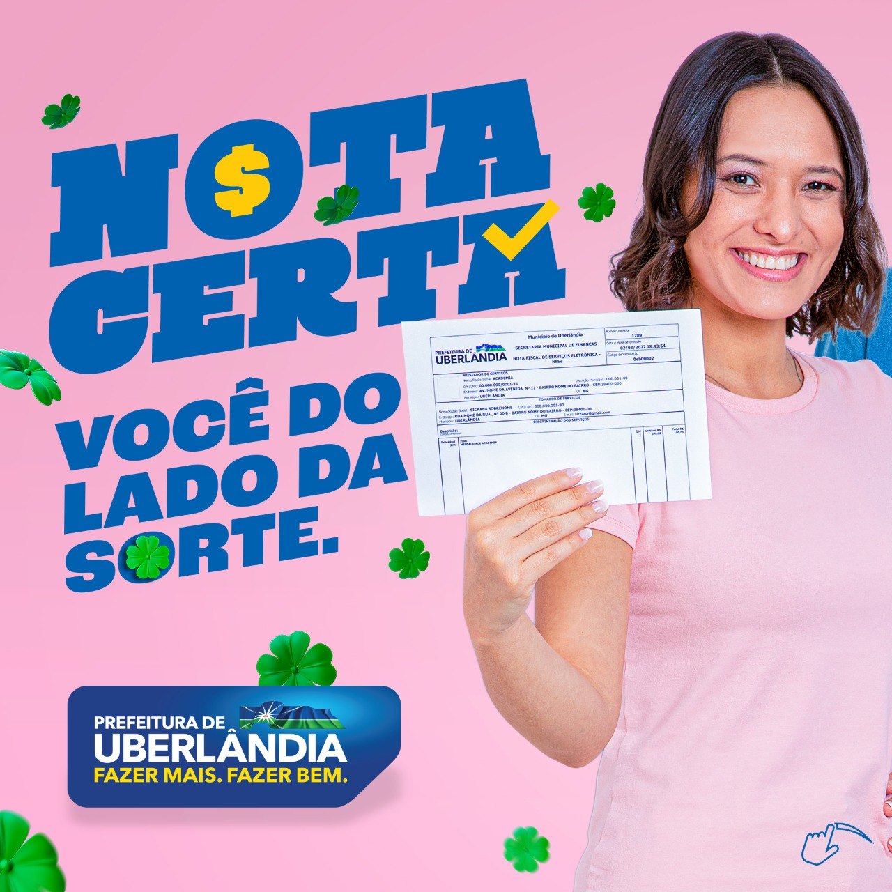 Você foi contemplado com um bilhete premiado, mas sem que