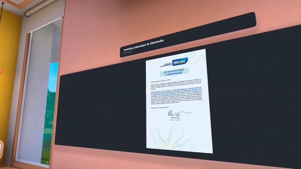 Prefeitura de Uberlândia é a 1ª do país a homologar resultado de licitação no metaverso 3