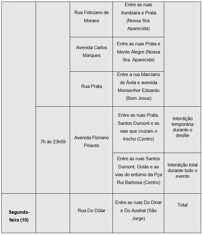 Várias vias da cidade serão interditadas para o cortejo da Festa de Congada 4