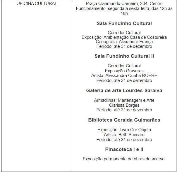 <strong>Novembro chega com diversas atividades culturais para a população</strong> 4