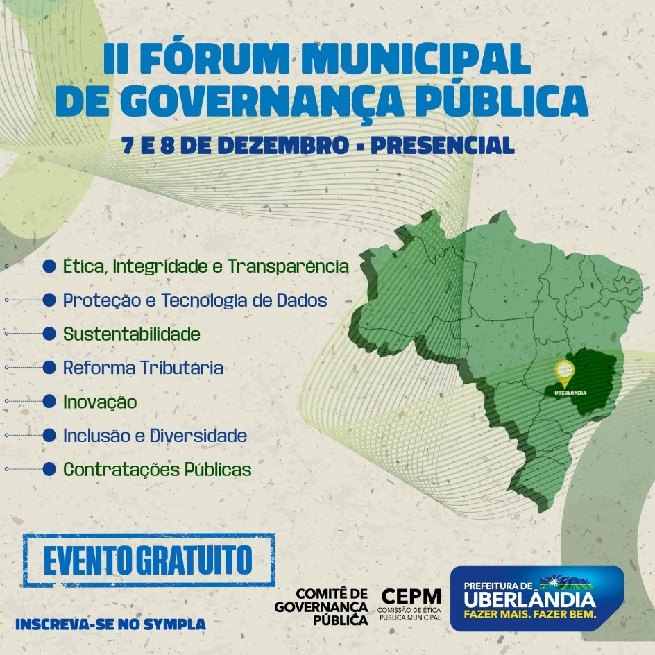 Confira a programação do 2° Fórum Municipal de Governança Pública ...