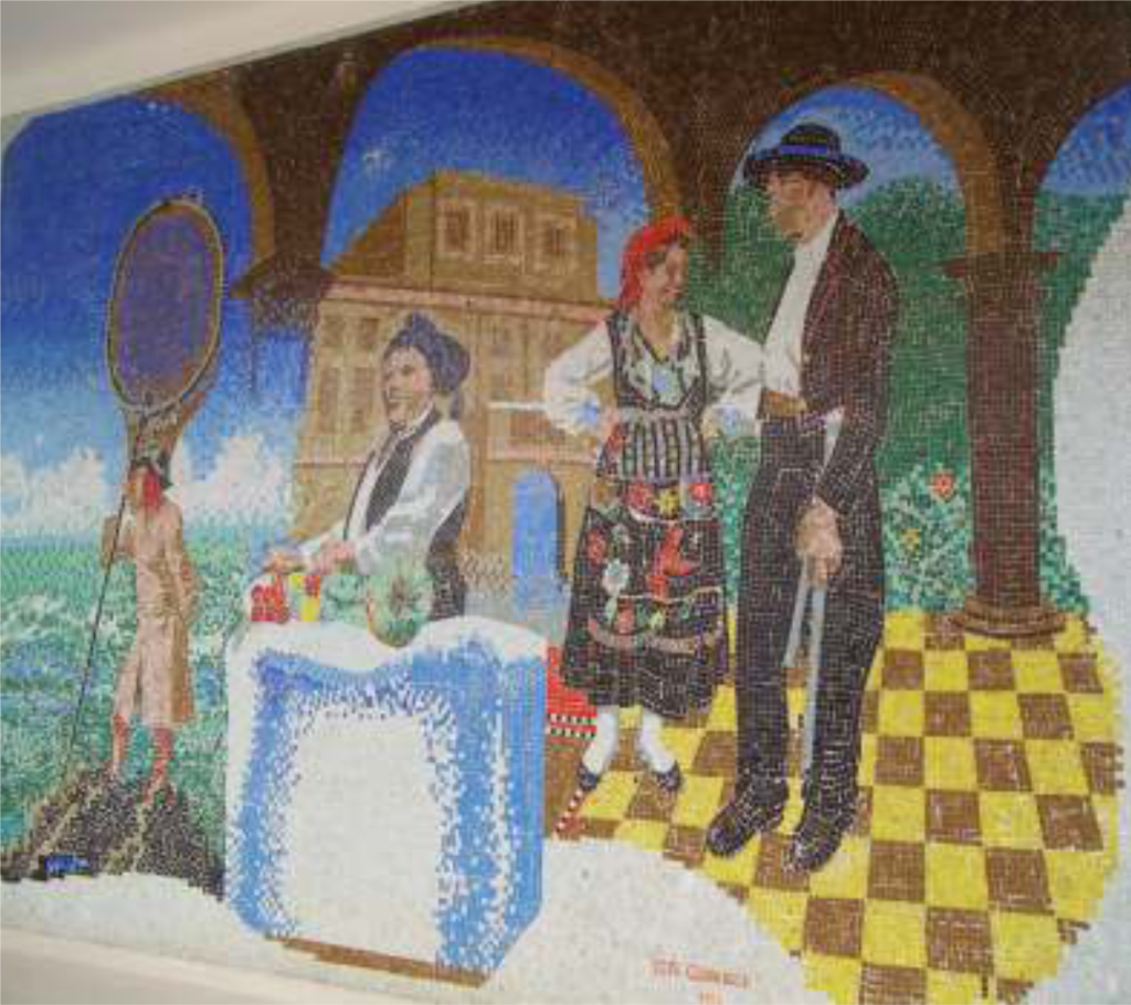 PAINÉIS EM MOSAICO DE VIDRO DO ARTISTA GERALDO QUEIROZ 1