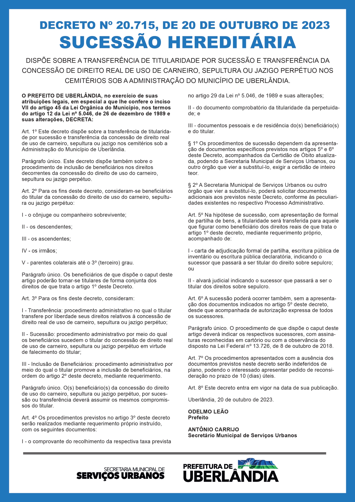 Serviços Póstumos e Cemitérios 1